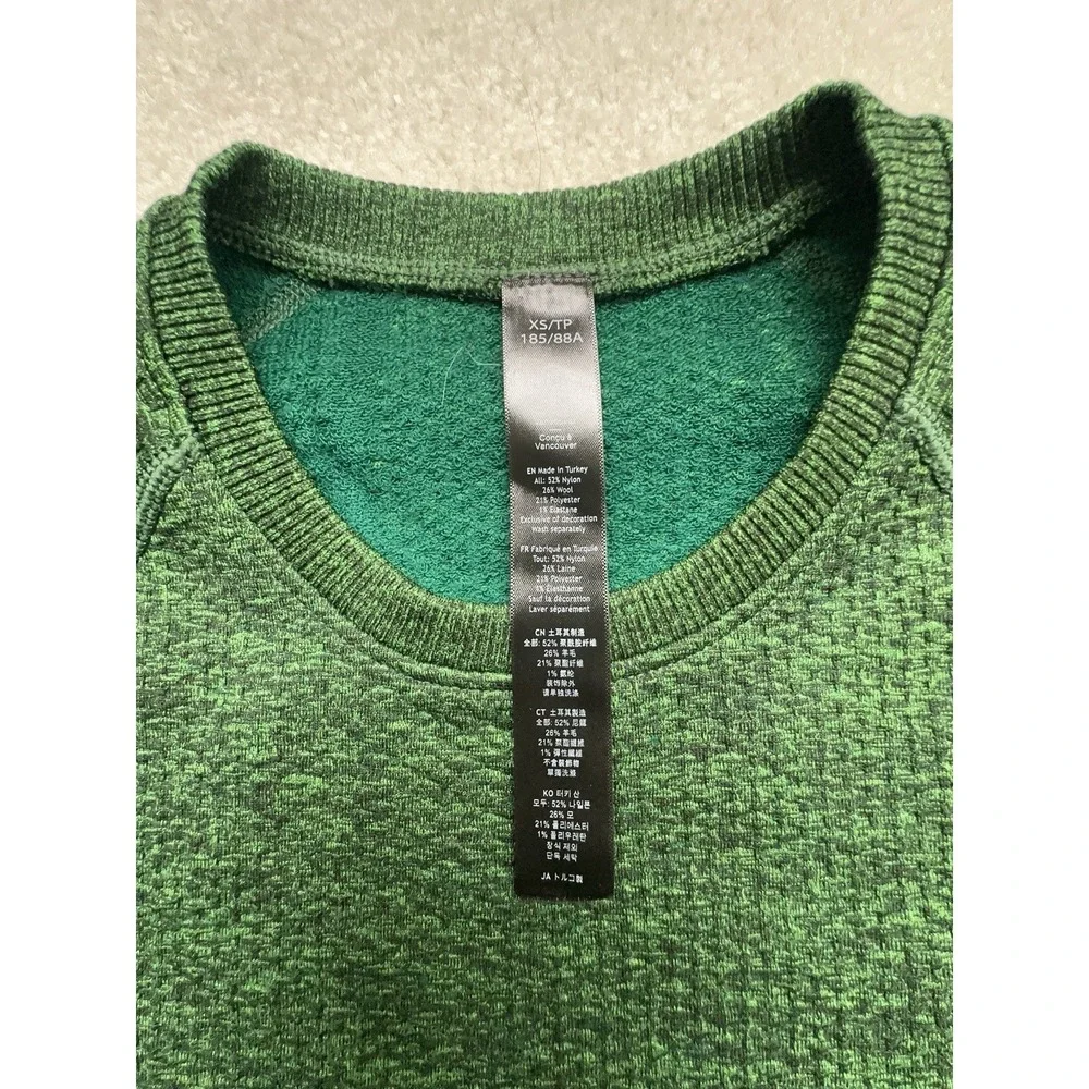 $148 NWT Lululemon Engineered Warmth Long Sleeve Crew Rainforest Green XS